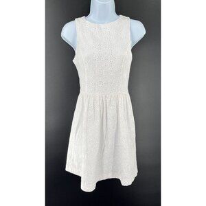 Kenzie  Eyelet Dress Sleeveless Babydoll Size XS White